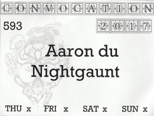 Nightgaunt's ConVocation 2017 Badge